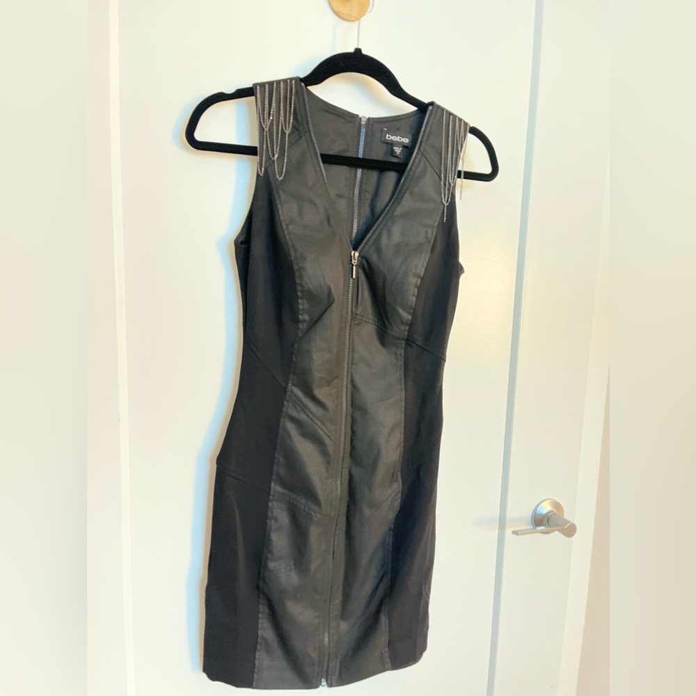 Babe black zipper dress (xs)